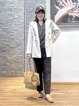 「GLOBAL WORK（グローバルワーク）のアイテム（パーカー）」を使った、きくさん（レディース・161cm）の冬コーディネート