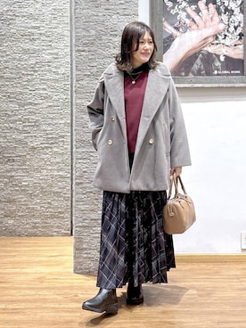 「リラックス」｜きくさん（レディース・161cm）の冬コーディネート