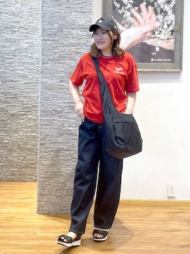 「GLOBAL WORK（グローバルワーク）のアイテム（帽子）」を使った、きくさん（レディース・161cm）の夏コーディネート