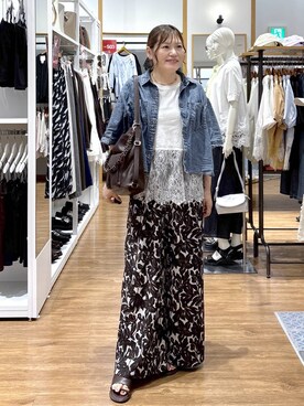 「アイテム（ヘアゴム）」を使った、きくさん（レディース・161cm）の夏コーディネート