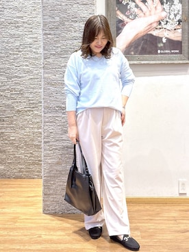 「GLOBAL WORK（グローバルワーク）のUNISEX/ステンレスチェーンネックレス/583411（ネックレス）」を使った、きくさん（レディース・161cm）の冬コーディネート
