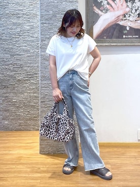 「アイテム（アクセサリー、イエロー系）」を使った、きくさん（レディース・161cm）の夏コーディネート