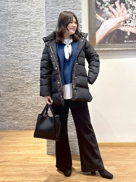 「アイテム（バンダナ/スカーフ）」を使った、きくさん（レディース・161cm）の秋コーディネート