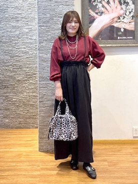 「GLOBAL WORK（グローバルワーク）のアイテム（タンクトップ）」を使った、きくさん（レディース・161cm）の秋コーディネート