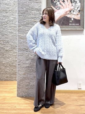 「GLOBAL WORK（グローバルワーク）のUNISEX/ステンレスチェーンネックレス/583411（ネックレス）」を使った、きくさん（レディース・161cm）の秋コーディネート