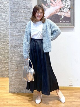 「アイテム（ボストンバッグ、グレー系）」を使った、きくさん（レディース・161cm）の春コーディネート