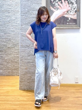 「リラックス」｜きくさん（レディース・161cm）の夏コーディネート