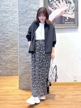 「アイテム（バックパック/リュック）」を使った、きくさん（レディース・161cm）の秋コーディネート