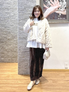 「GLOBAL WORK（グローバルワーク）のアイテム（ブルゾン）」を使った、きくさん（レディース・161cm）の秋コーディネート