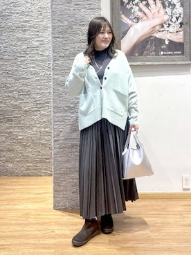 「アイテム（トートバッグ、シルバー系）」を使った、きくさん（レディース・161cm）の秋コーディネート