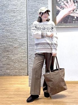 「リラックス」｜きくさん（レディース・161cm）の冬コーディネート