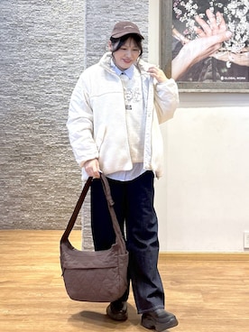「GLOBAL WORK（グローバルワーク）のアイテム（ブルゾン）」を使った、きくさん（レディース・161cm）の秋コーディネート