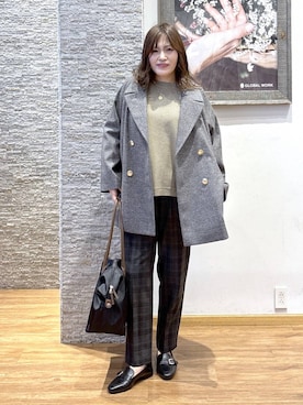 「GLOBAL WORK（グローバルワーク）のふわふわHugmeドルマンプルオーバー/595406（ニット/セーター）」を使った、きくさん（レディース・161cm）の秋コーディネート