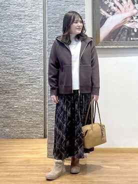 「リラックス」｜きくさん（レディース・161cm）の冬コーディネート