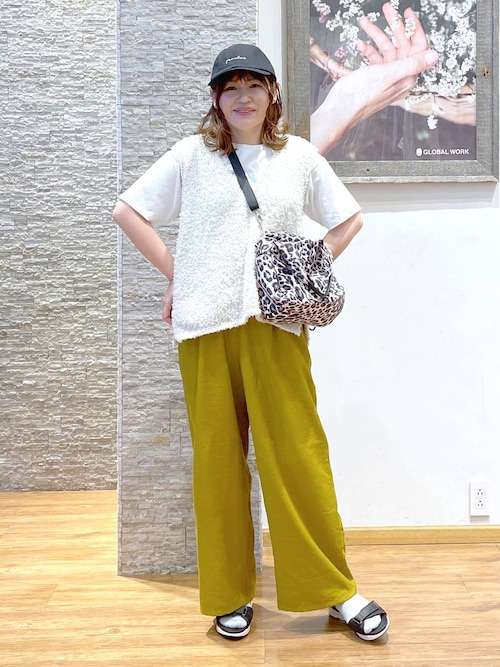 GLOBAL WORK｜フェザータッチベストセットTシャツ/492319