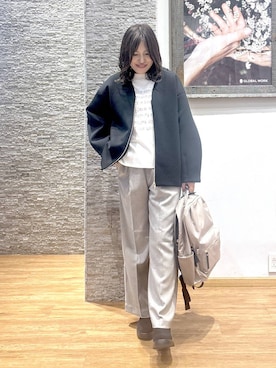 「GLOBAL WORK（グローバルワーク）のアイテム（バックパック/リュック）」を使った、きくさん（レディース・161cm）の秋コーディネート