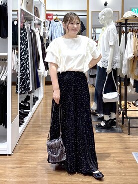 「アイテム（ヘアゴム）」を使った、きくさん（レディース・161cm）の夏コーディネート