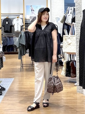 「GLOBAL WORK（グローバルワーク）のアイテム（帽子）」を使った、きくさん（レディース・161cm）の夏コーディネート