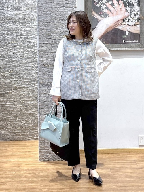 ツイードペプラムジレ/591837（その他アウター）｜GLOBAL WORK