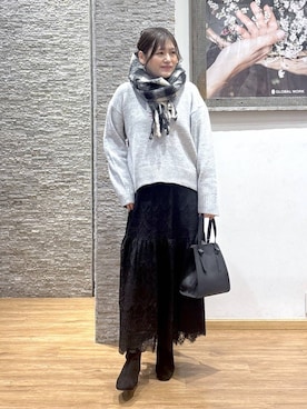 「アイテム（その他ヘアアクセサリー）」を使った、きくさん（レディース・161cm）の冬コーディネート