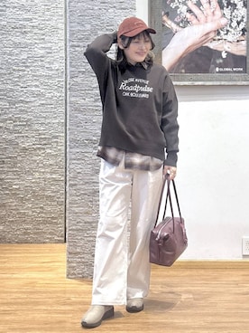 「GLOBAL WORK（グローバルワーク）のアイテム（帽子）」を使った、きくさん（レディース・161cm）の冬コーディネート