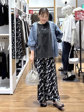 「アイテム（ヘアゴム）」を使った、きくさん（レディース・161cm）の夏コーディネート