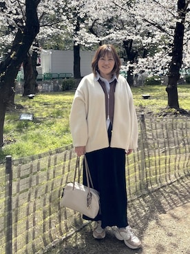 「GLOBAL WORK（グローバルワーク）のアイテム（ブルゾン）」を使った、きくさん（レディース・161cm）の春コーディネート