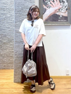 「GLOBAL WORK（グローバルワーク）のアイテム（ワンピース/ドレス）」を使った、きくさん（レディース・161cm）の夏コーディネート