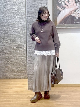 「GLOBAL WORK（グローバルワーク）のアイテム（ボストンバッグ）」を使った、きくさん（レディース・161cm）の冬コーディネート