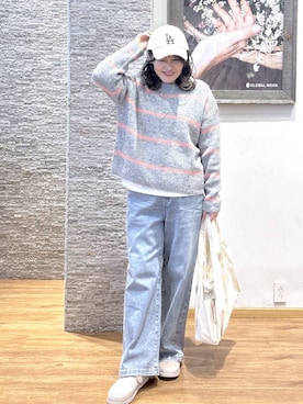 「アイテム（その他シューズ、グレー系）」を使った、きくさん（レディース・161cm）の秋コーディネート