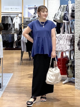 「GLOBAL WORK（グローバルワーク）のアイテム」を使った、きくさん（レディース・161cm）の夏コーディネート