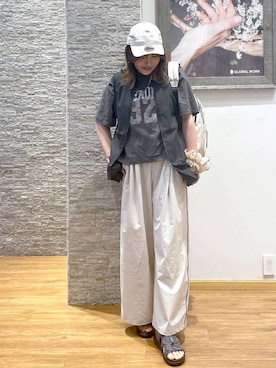 「リラックス」｜きくさん（レディース・161cm）の夏コーディネート