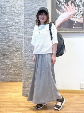 「GLOBAL WORK（グローバルワーク）のアイテム（帽子）」を使った、きくさん（レディース・161cm）の夏コーディネート