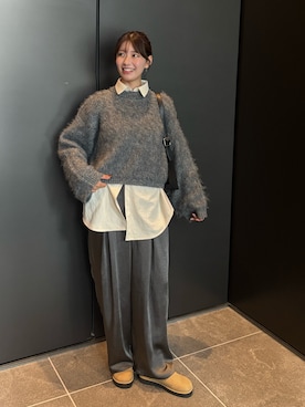 「select MOCA（セレクトモカ）のアイテム（パンツ）」を使った、maki012さん（レディース・161cm）の秋コーディネート