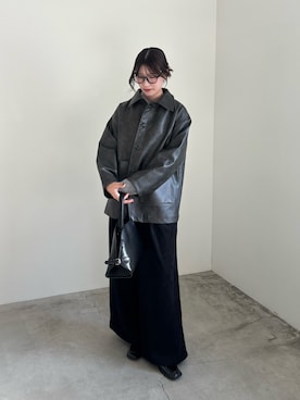 「アイテム（ステンカラーコート）」を使った、maki012さん（レディース・161cm）の秋コーディネート