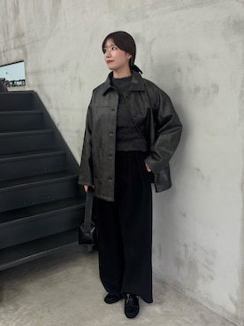 「select MOCA（セレクトモカ）のアイテム（パンツ）」を使った、maki012さん（レディース・161cm）の冬コーディネート