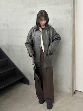 「アイテム（ステンカラーコート）」を使った、maki012さん（レディース・161cm）の秋コーディネート