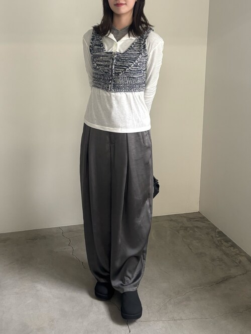HYKE ニットビスチェ　ニット　ベスト　ビスチェ HYKE - HYKE / ハイク | 2023AW | C/C KNIT THERMAL BUSTIER TOP
