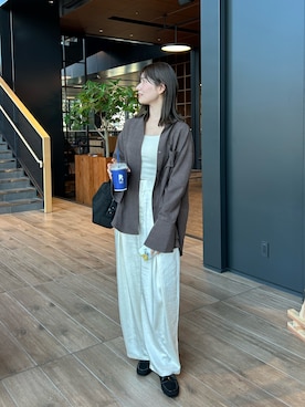 「select MOCA（セレクトモカ）のアイテム（ローファー）」を使った、maki012さん（レディース・161cm）の夏コーディネート