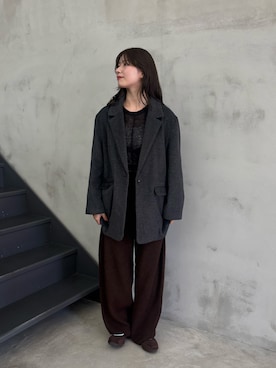 「select MOCA（セレクトモカ）のアイテム（ジャケット/アウター）」を使った、maki012さん（レディース・161cm）の冬コーディネート