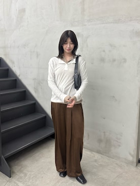 「select MOCA（セレクトモカ）のアイテム（ローファー）」を使った、maki012さん（レディース・161cm）の秋コーディネート