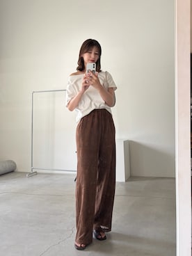 「select MOCA（セレクトモカ）のアイテム（ハンドバッグ）」を使った、maki012さん（レディース・161cm）の夏コーディネート