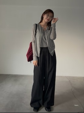 「select MOCA（セレクトモカ）のアイテム（パンツ）」を使った、maki012さん（レディース・161cm）の春コーディネート