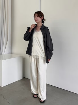 「select MOCA（セレクトモカ）のアイテム（パンツ）」を使った、maki012さん（レディース・161cm）の春コーディネート