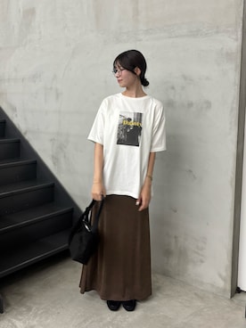 「select MOCA（セレクトモカ）のアイテム（ローファー）」を使った、maki012さん（レディース・161cm）の夏コーディネート