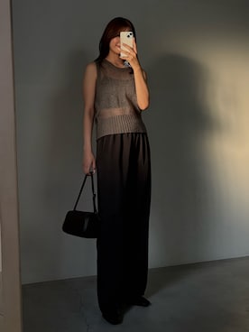 「select MOCA（セレクトモカ）のアイテム（パンツ）」を使った、maki012さん（レディース・161cm）の春コーディネート