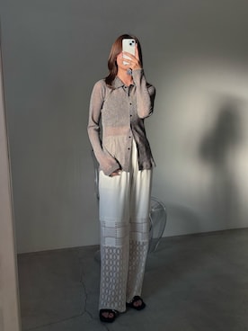 「select MOCA（セレクトモカ）のアイテム（パンツ）」を使った、maki012さん（レディース・161cm）の春コーディネート