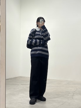 「アイテム（スリッポン）」を使った、maki012さん（レディース・161cm）の秋コーディネート