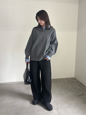 「アイテム（スリッポン）」を使った、maki012さん（レディース・161cm）の秋コーディネート