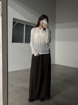 「select MOCA（セレクトモカ）のアイテム（キャミソール）」を使った、maki012さん（レディース・161cm）の秋コーディネート